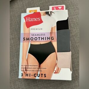 Hanes Premium seamless smoothing hi-cut briefs